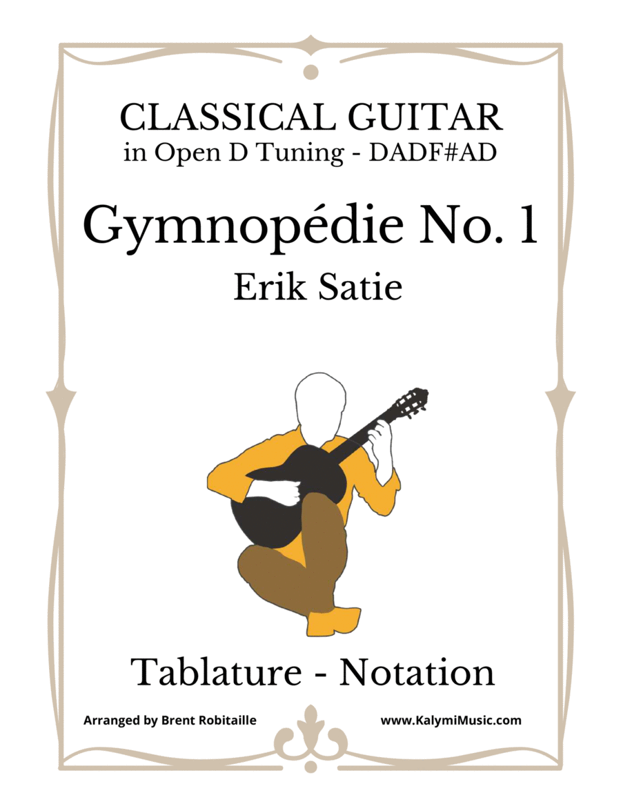 Erik Satie - Gymnopédia No. 1 - Classical Guitar - Open D Tuning image number null