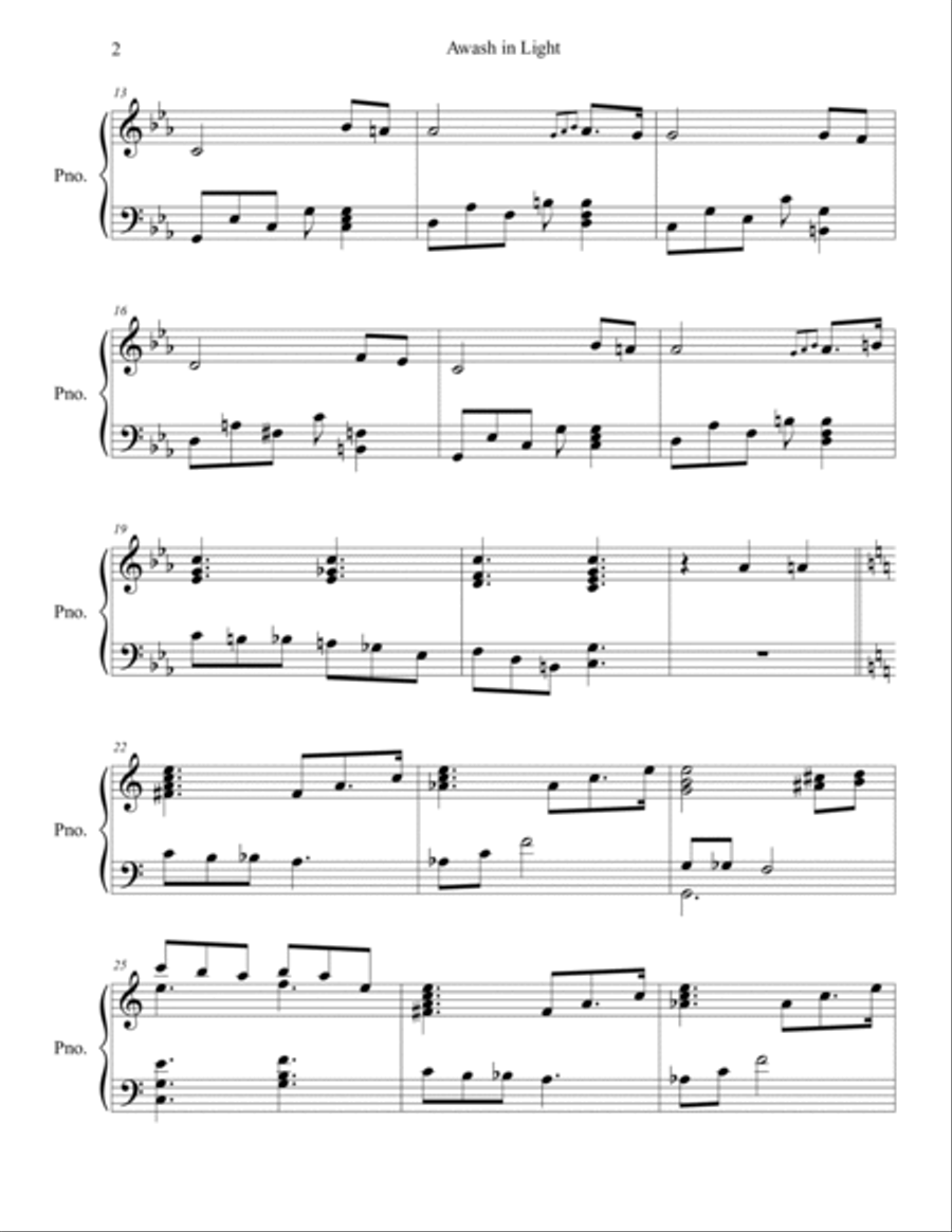 Awash in Light - Third Movement, Starlight Piano Solo scores gallery preview page 2