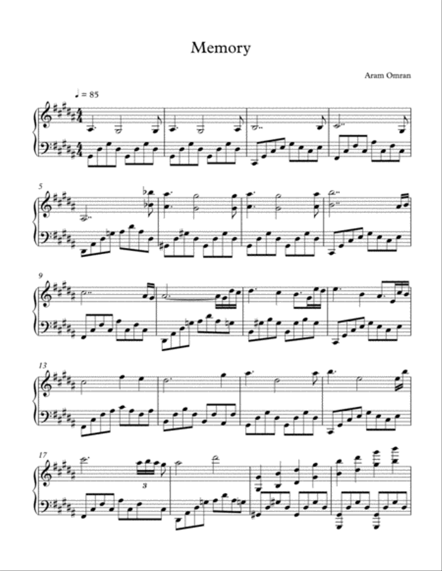 Memory Small Ensemble scores gallery preview page 1