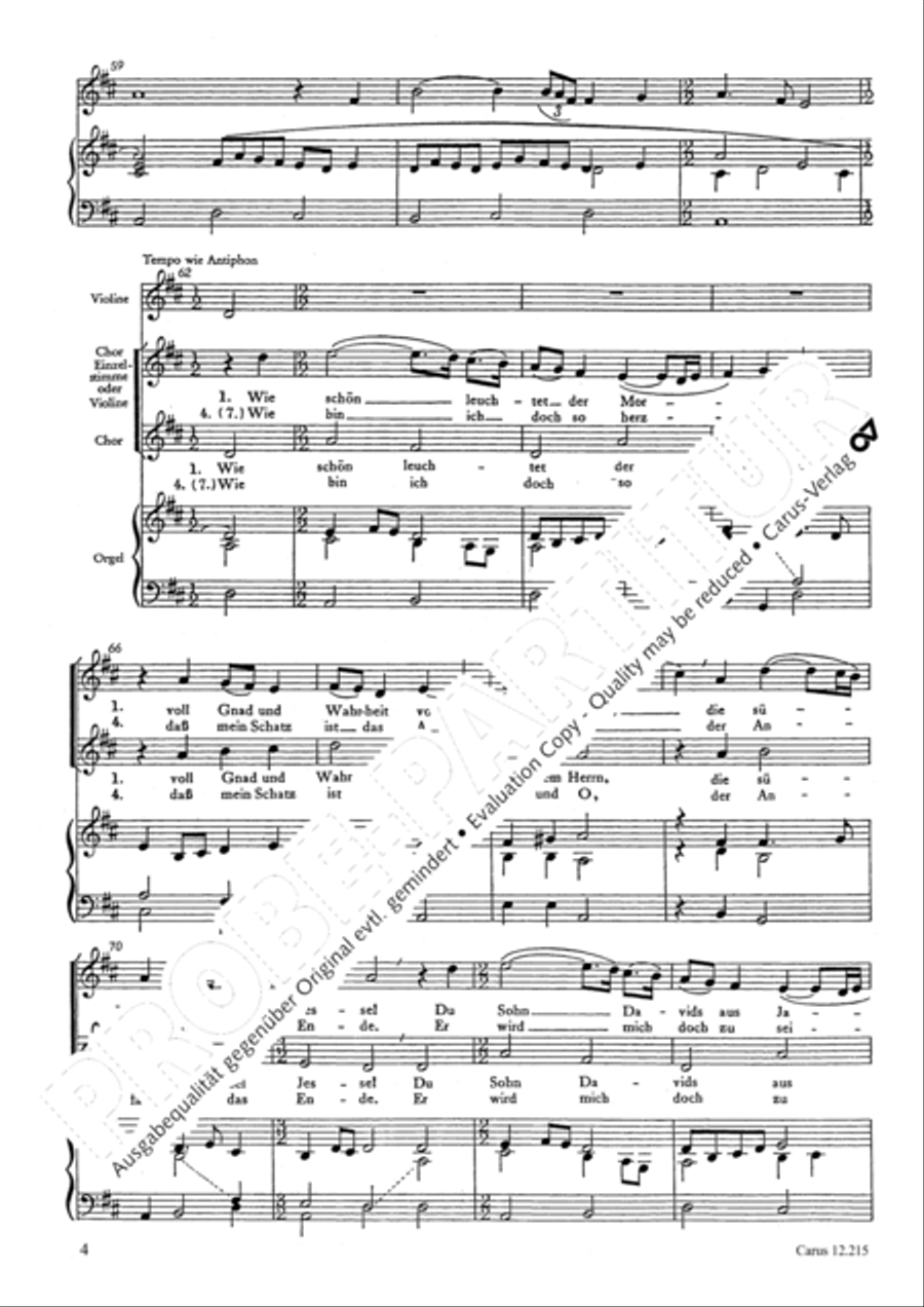 How brightly beams the morning star (Wie schon leuchtet der Morgenstern) Unison Choir scores gallery preview page 5