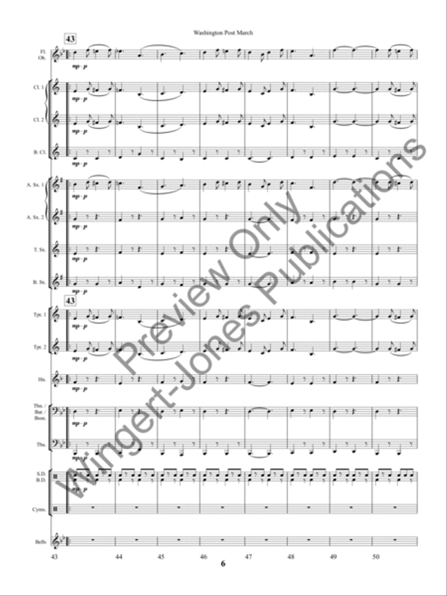 Washington Post March Concert Band scores gallery preview page 10