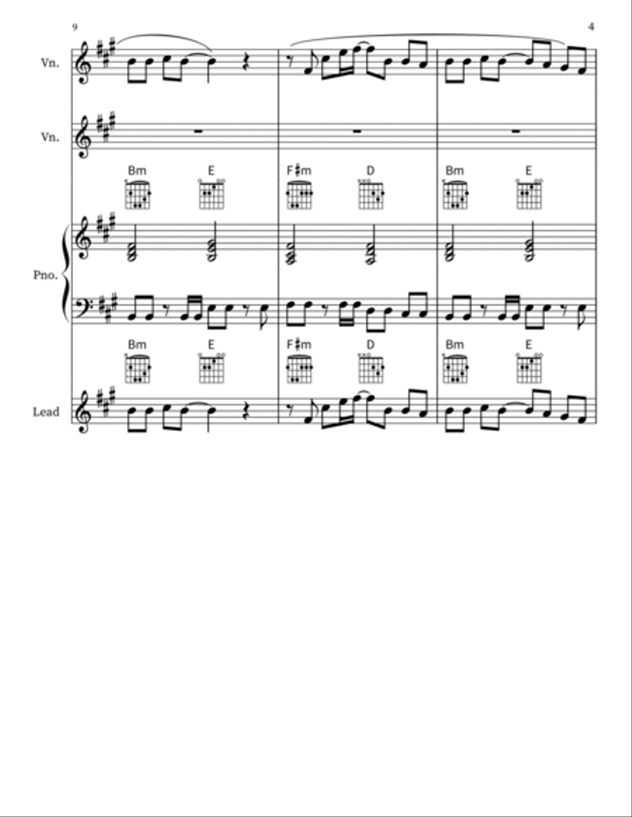 Love Again String Duet scores gallery preview page 4