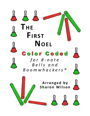 The First Noel for 8-note Bells and Boomwhackers (with Color Coded Notes)
