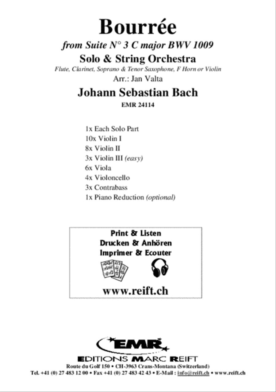 Bourree String Orchestra scores gallery preview page 2
