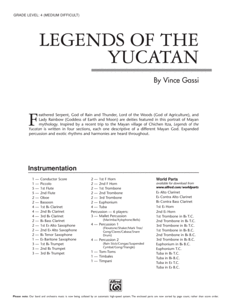 Legends of the Yucatan: Score