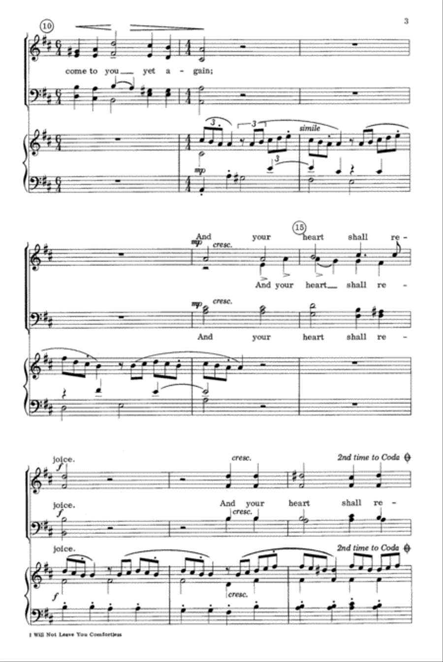 I Will Not Leave You Comfortless 4-Part scores gallery preview page 3
