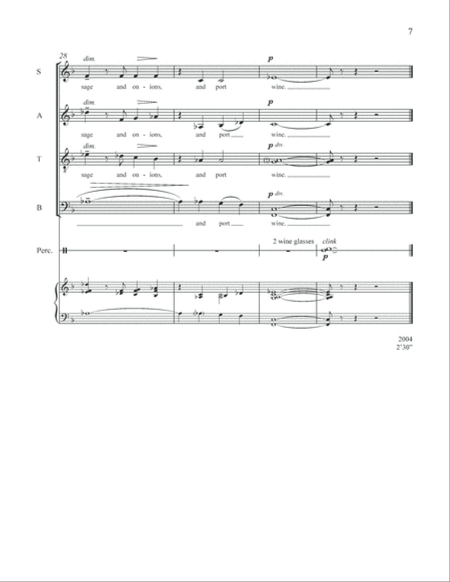 Earthly Delights: 3. To a Goose 4-Part scores gallery preview page 8