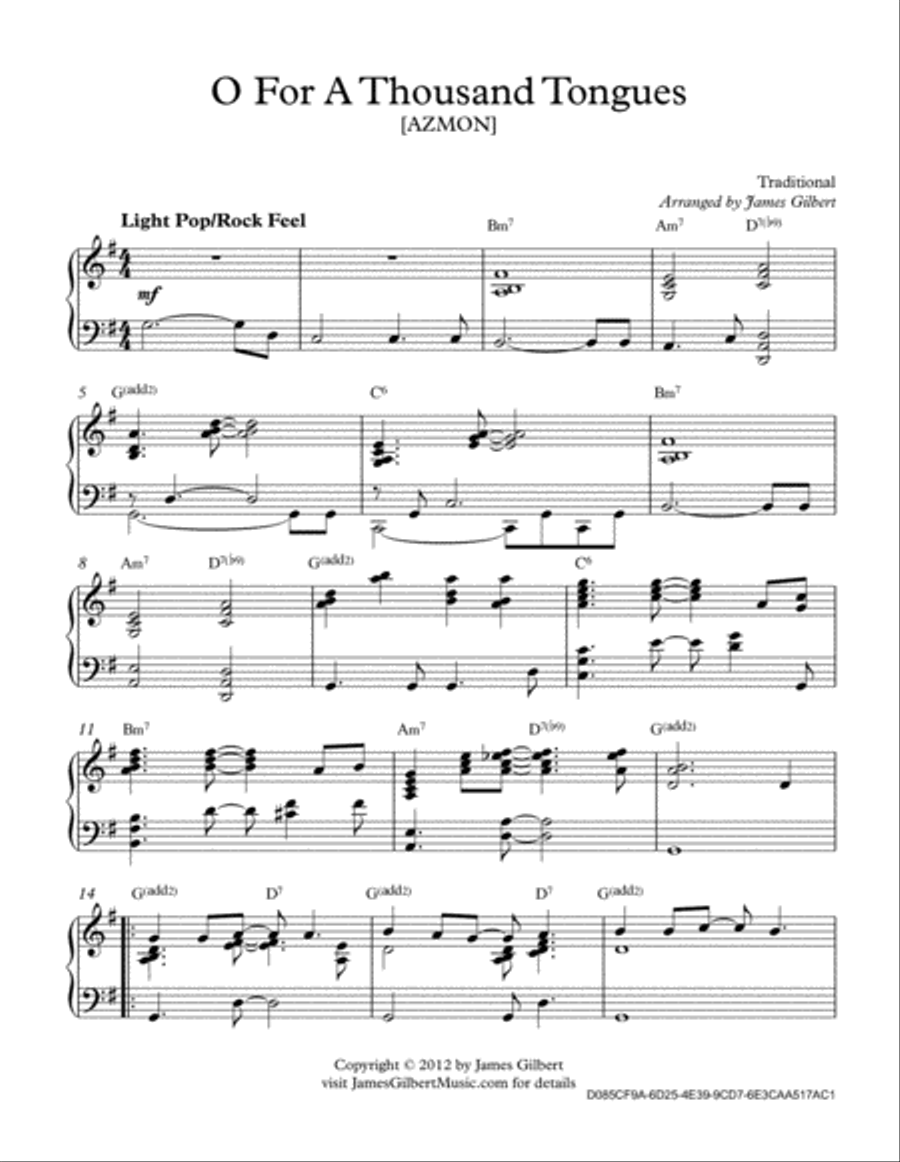 O For A Thousand Tongues To Sing Small Ensemble scores gallery preview page 2