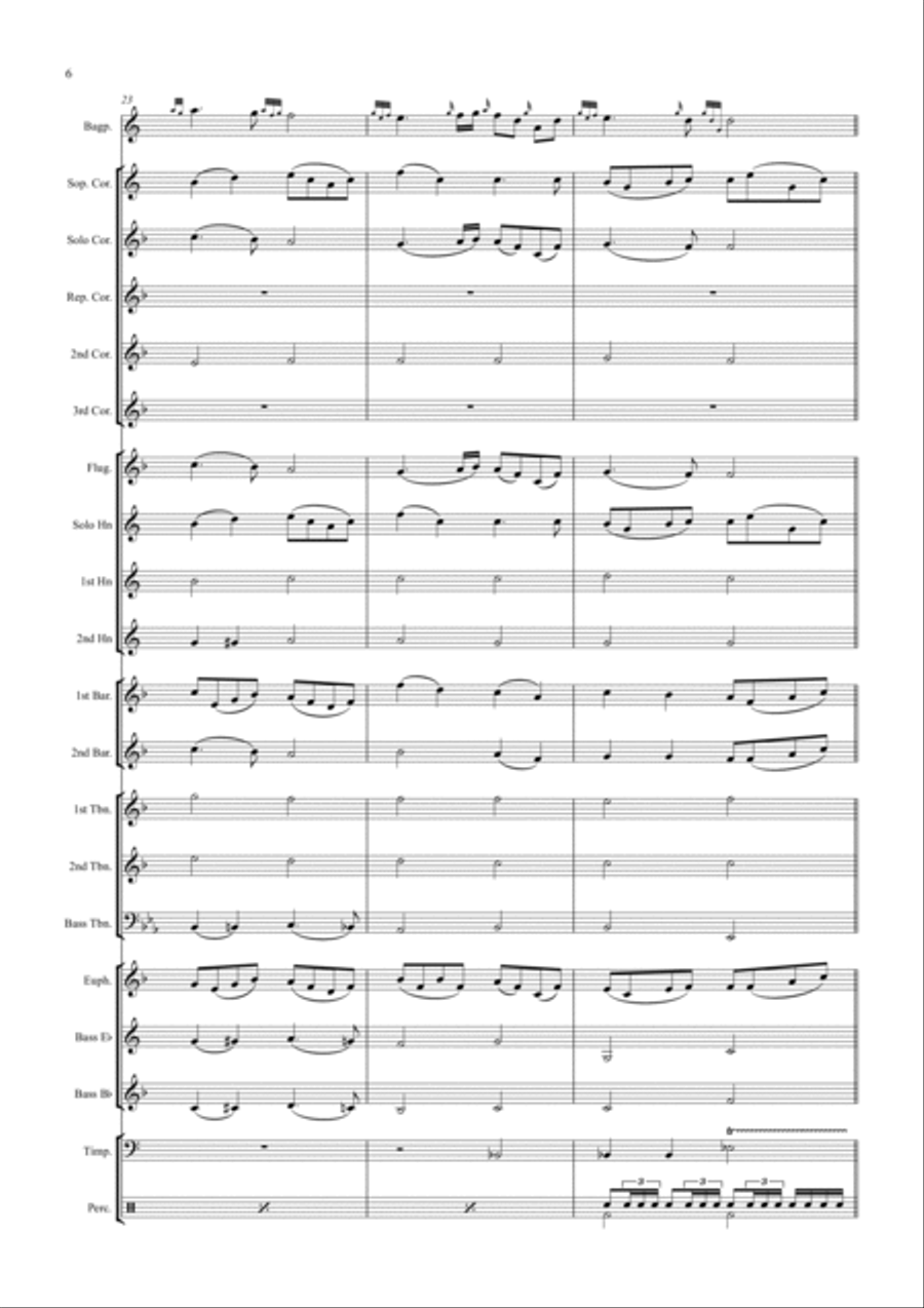 Highland Cathedral Brass Band scores gallery preview page 6