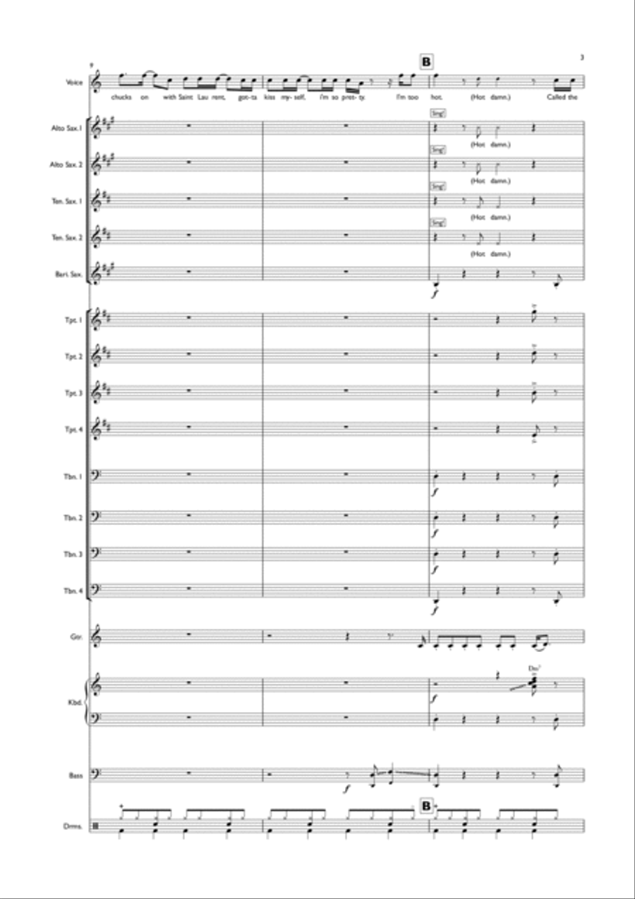 Uptown Funk Uptown Funk Jazz Ensemble scores gallery preview page 4