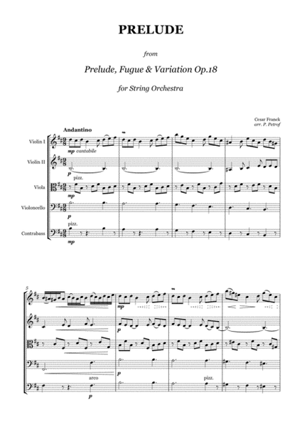 C. Frank - PRELUDE from  Prelude, Fugue & Variation Op.18 for String Orchestra image number null