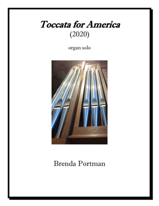 Book cover for Toccata for America (organ), by Brenda Portman