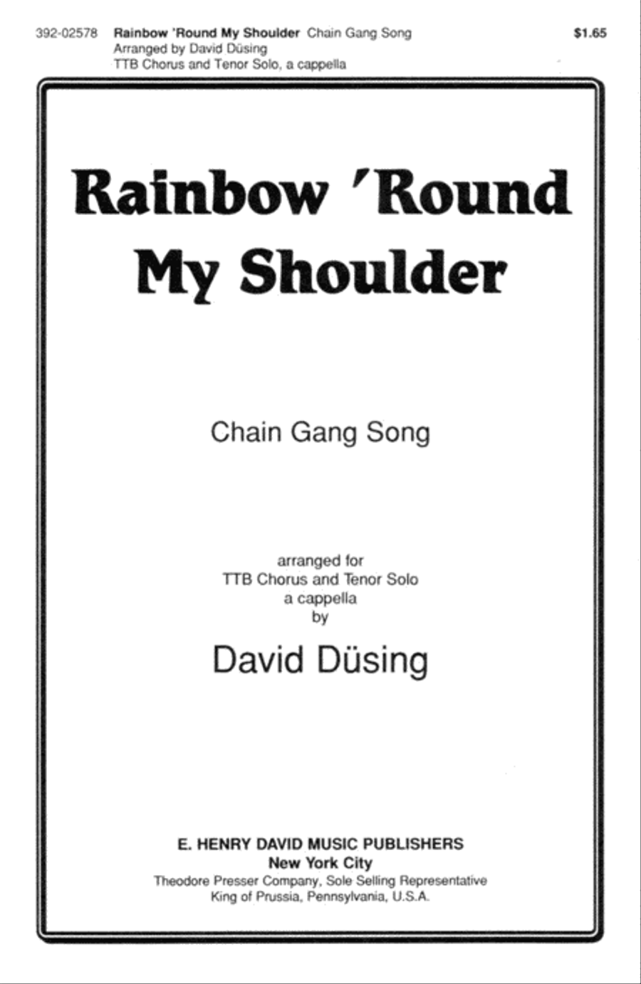 Rainbow 'Round My Shoulder TTB scores gallery preview page 1