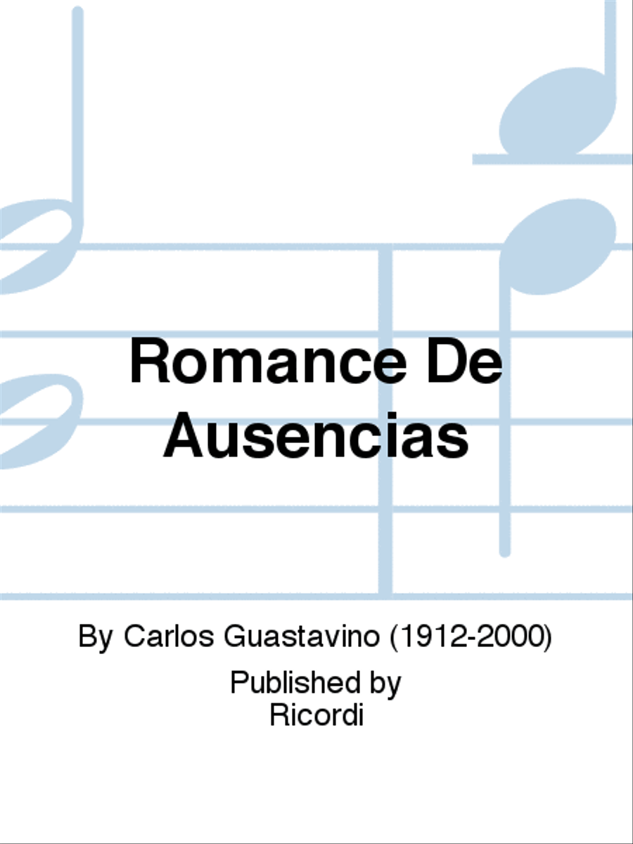 Romance De Ausencias School and Community scores gallery preview page 1