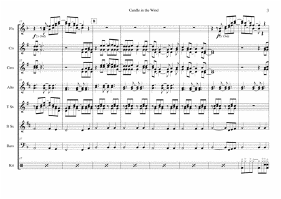 Candle In The Wind Large Ensemble scores gallery preview page 3