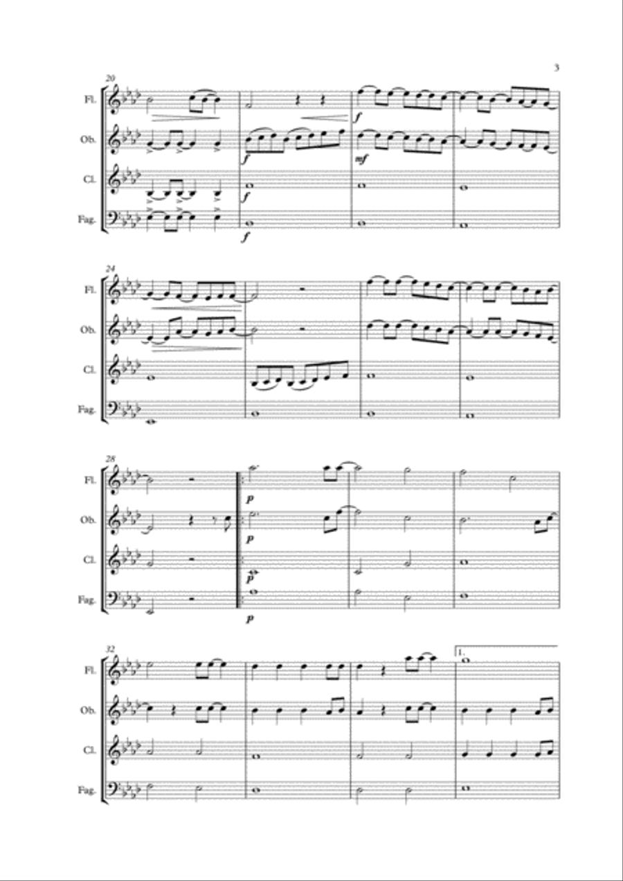 All Of Me Woodwind Quartet scores gallery preview page 4