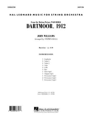 Book cover for Dartmoor, 1912 (from War Horse) - Conductor Score (Full Score)