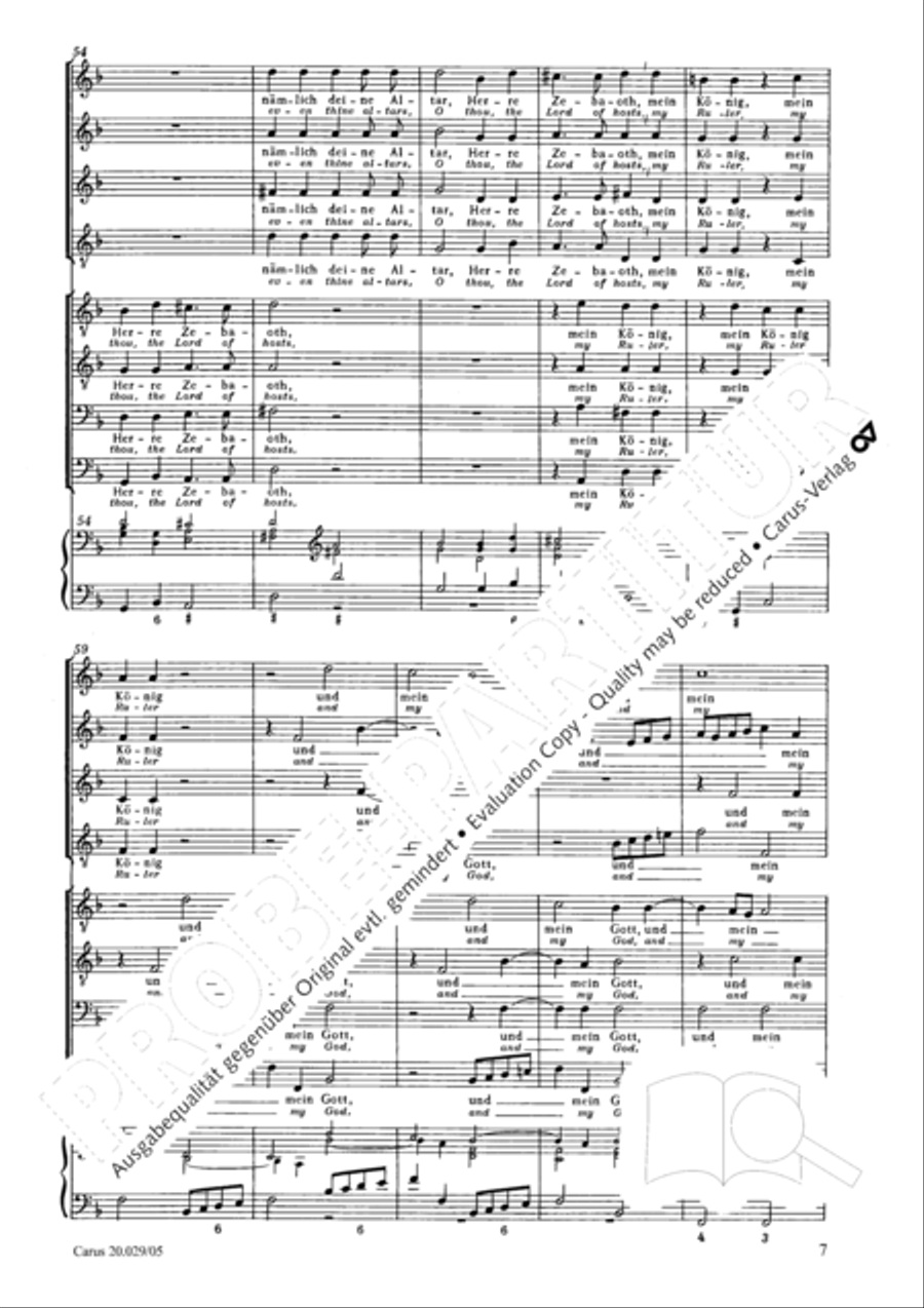 How beautiful is thy dwelling place (Wie lieblich sind deine Wohnungen) Men's Choir scores gallery preview page 10