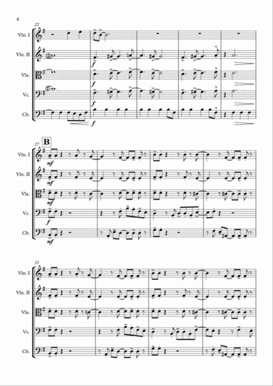 Sunny String Quintet scores gallery preview page 5