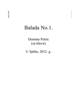 Book cover for Balada g minor