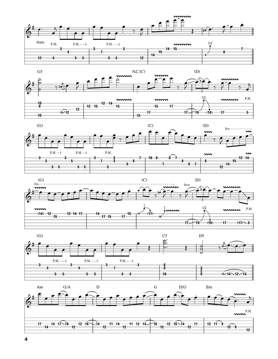Cliffs Of Dover Acoustic Guitar scores gallery preview page 4