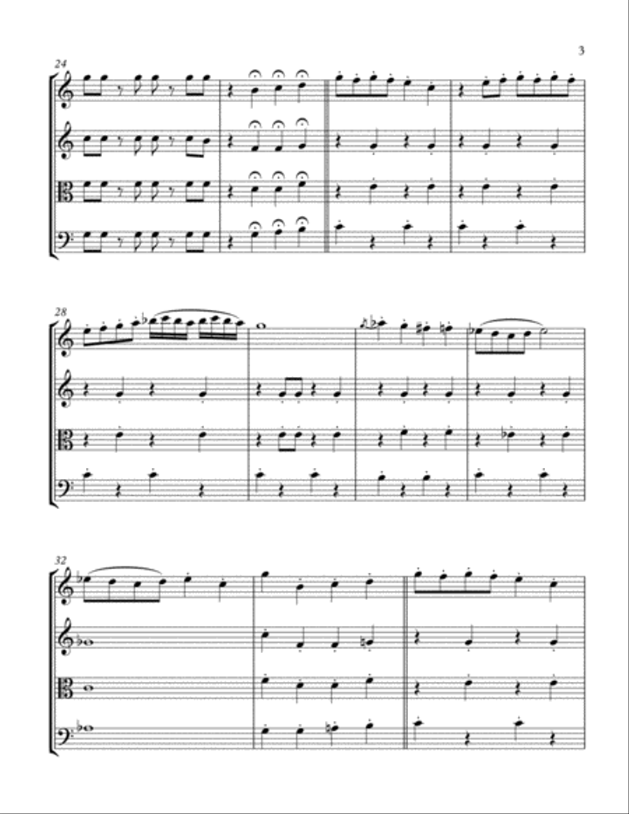 If I Were A Rich Man String Quartet scores gallery preview page 4