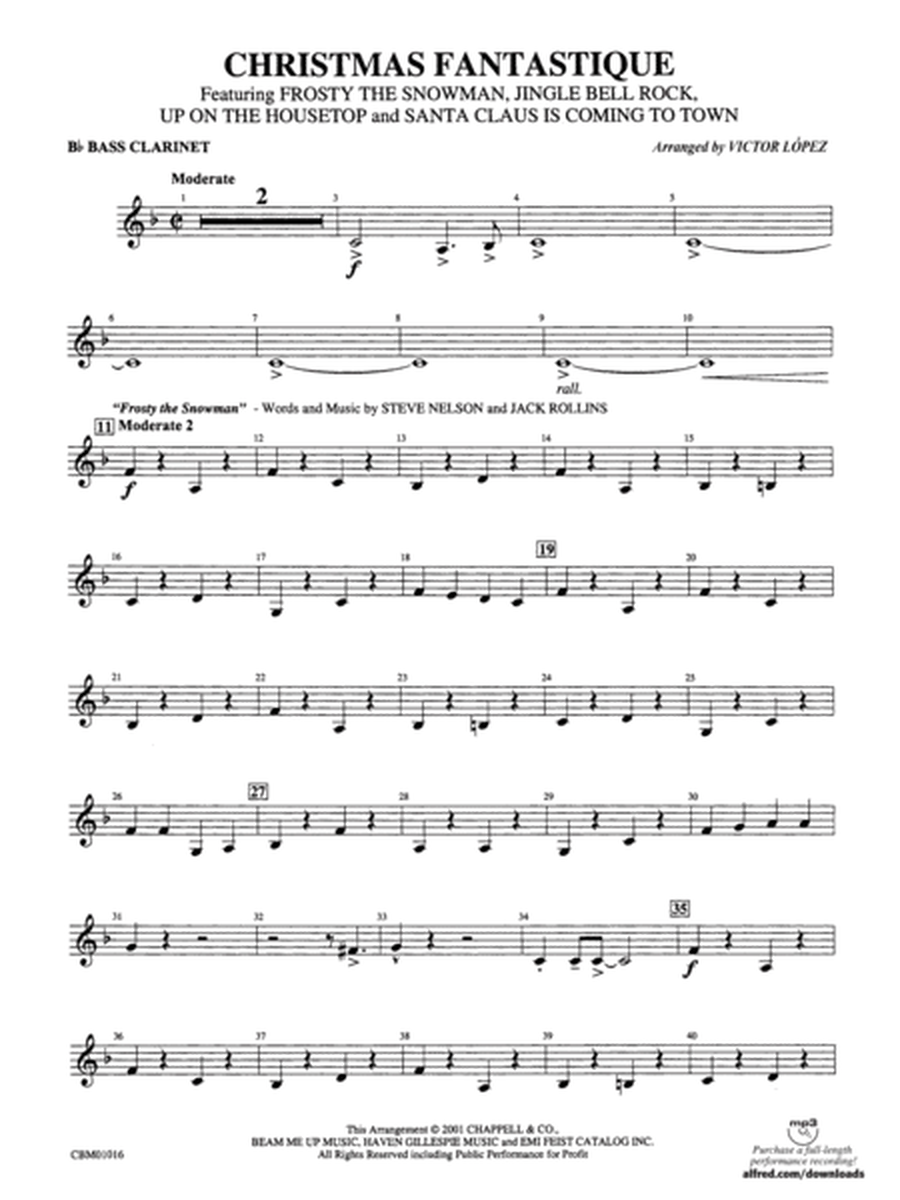 Christmas Fantastique (Medley): B-flat Bass Clarinet