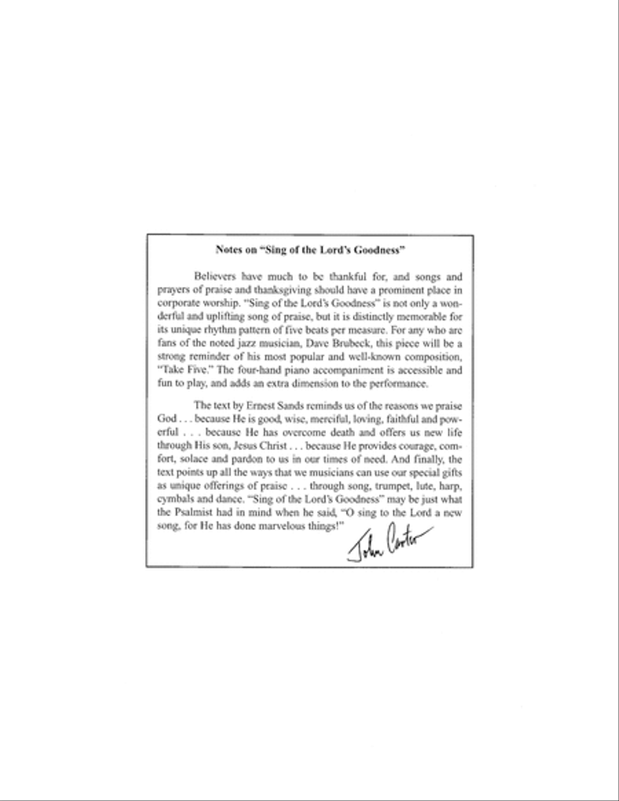 Sing of the Lord's Goodness Choir scores gallery preview page 2