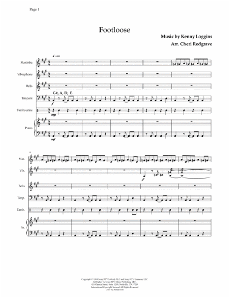 Footloose Percussion Ensemble scores gallery preview page 3