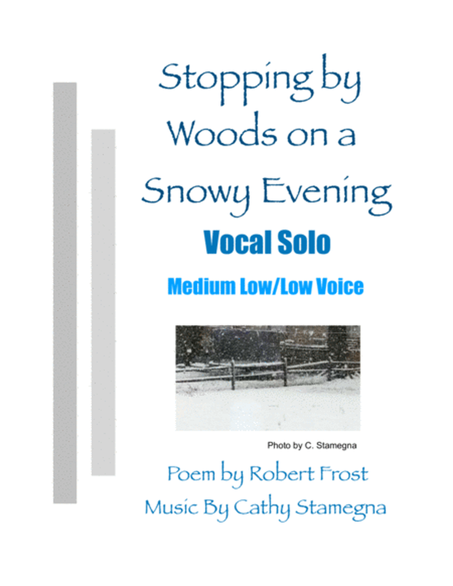 Stopping by Woods on a Snowy Evening (Vocal Solo, Medium Low/Low Voice, Piano Accompaniment) image number null