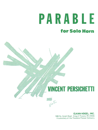Book cover for Parable For Solo Horn