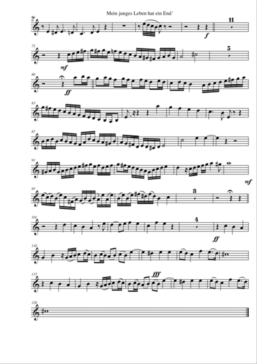 Mein junges Leben hat ein End´ Jan Sweelinck Video: https://youtu.be/MVmMLmpnN4g Small Ensemble scores gallery preview page 3