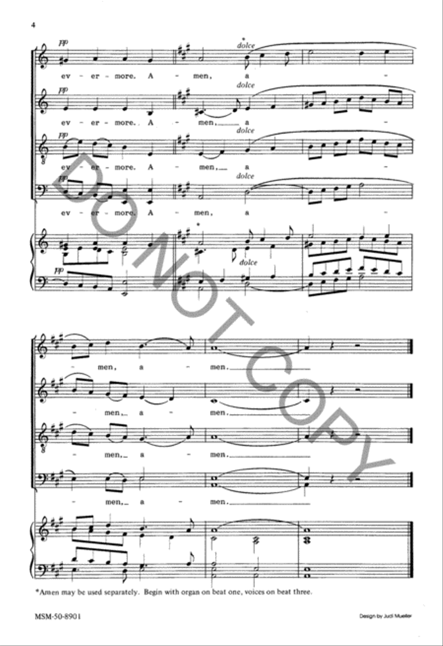 Lord, Grant Thy Peace 4-Part scores gallery preview page 4