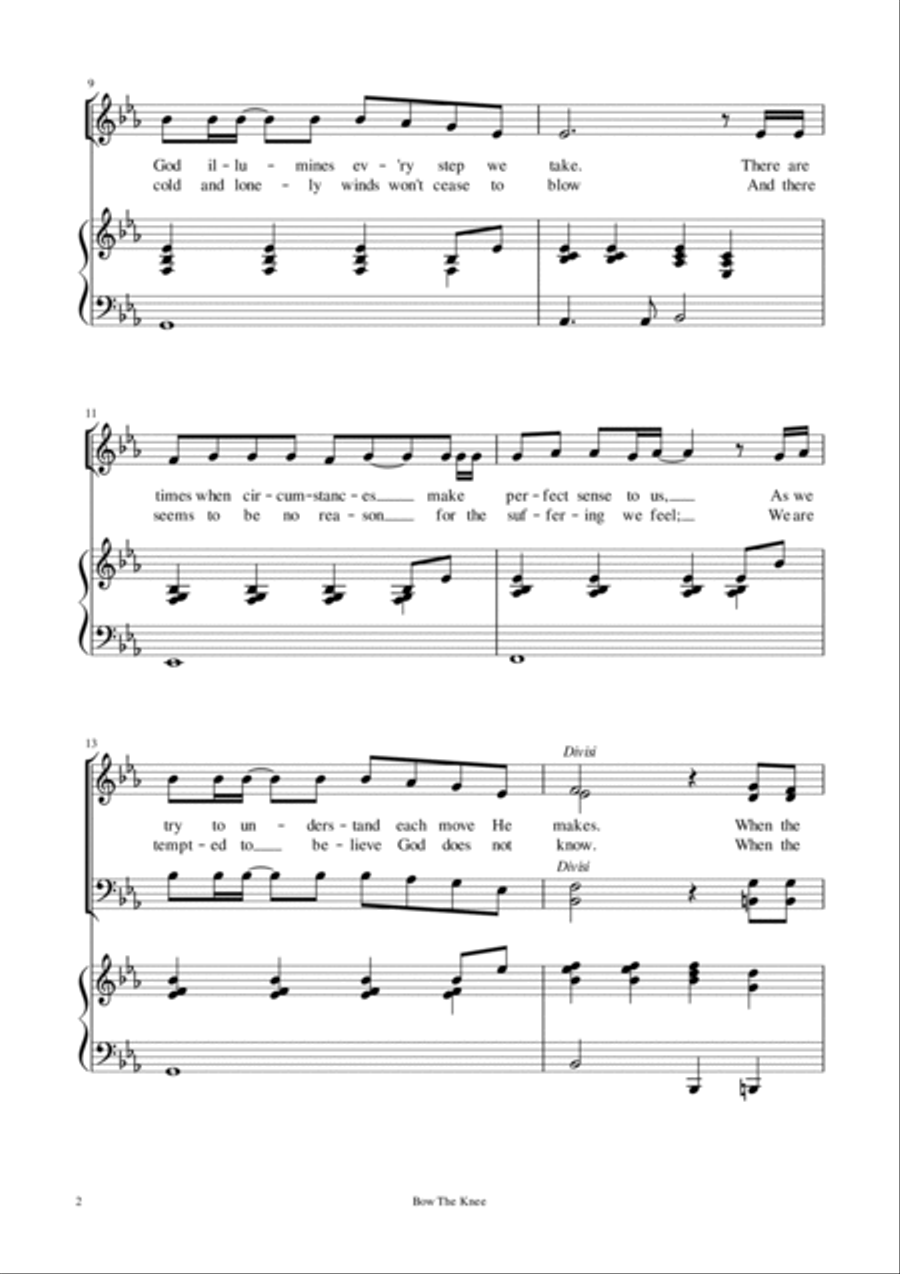 Bow The Knee Divisi scores gallery preview page 2