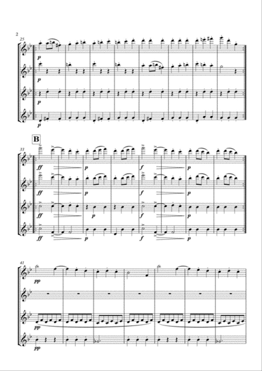 Slavonic Dance No. 8 in G Minor arranged for Flute Quartet Flute Quartet scores gallery preview page 4