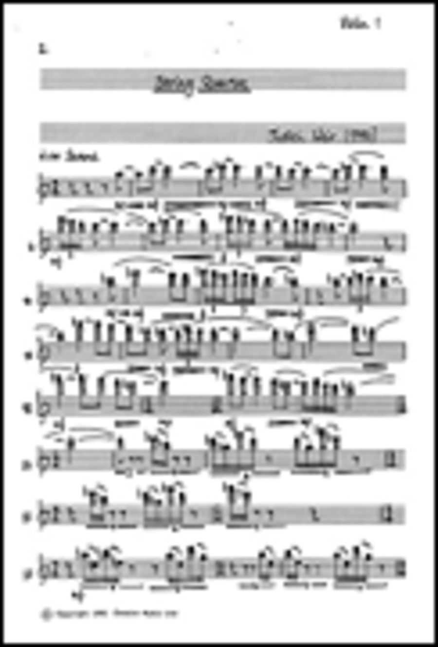 Judith Weir: String Quartet (Parts)