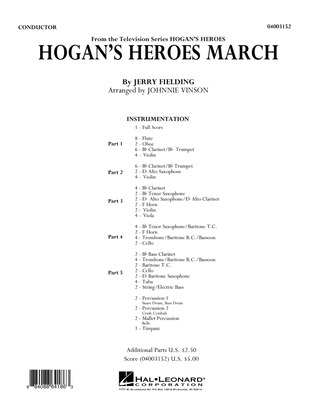 Book cover for Hogan's Heroes March - Full Score