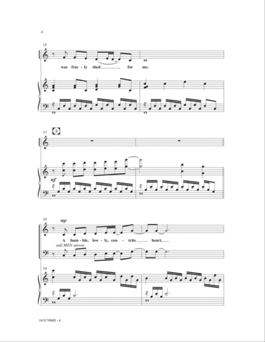 O for a Heart to Praise My God 4-Part scores gallery preview page 4