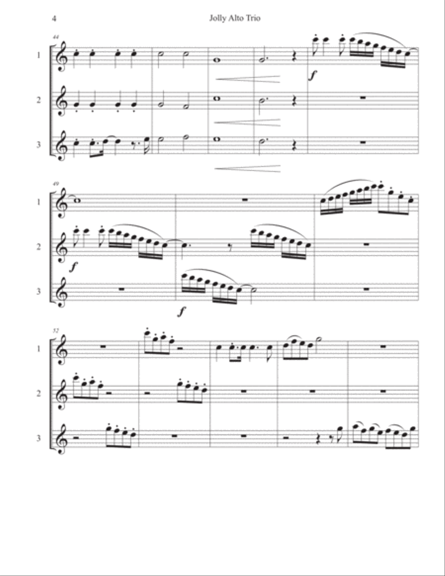 Jolly Alto Trio Jolly Alto Trio Small Ensemble scores gallery preview page 5
