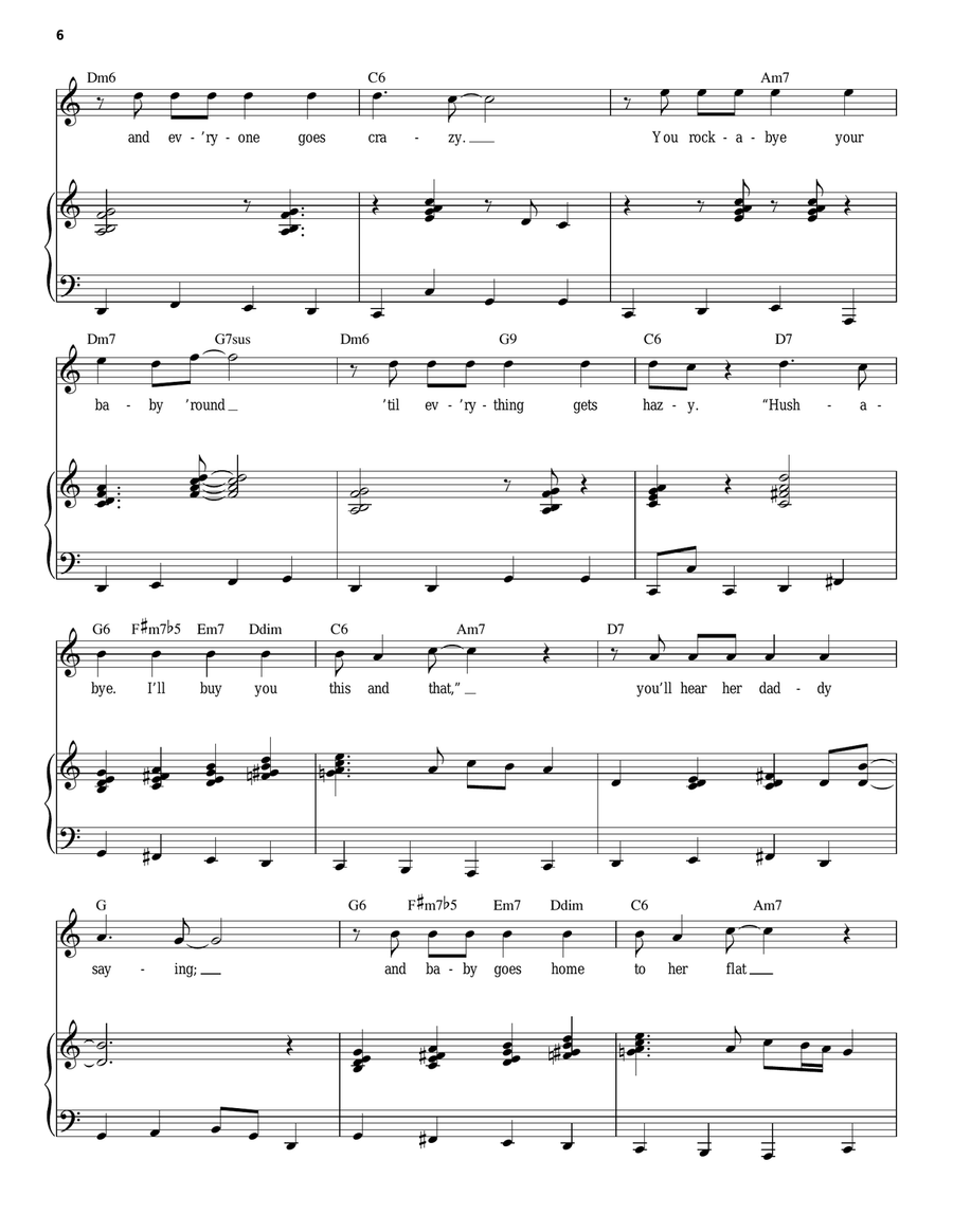 Lullaby Of Broadway Lullaby Of Broadway Piano, Vocal scores gallery preview page 6