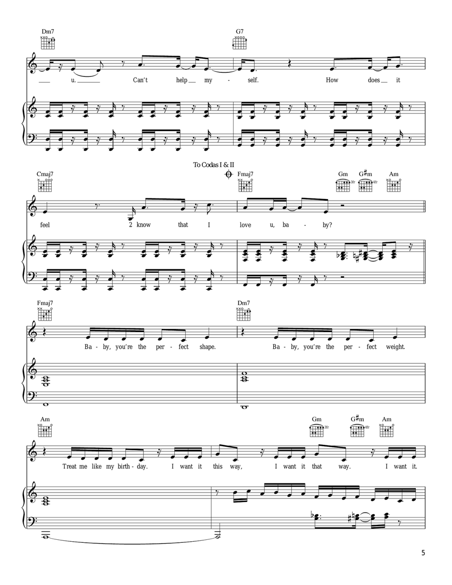 Lost Without U Piano, Vocal, Guitar scores gallery preview page 5