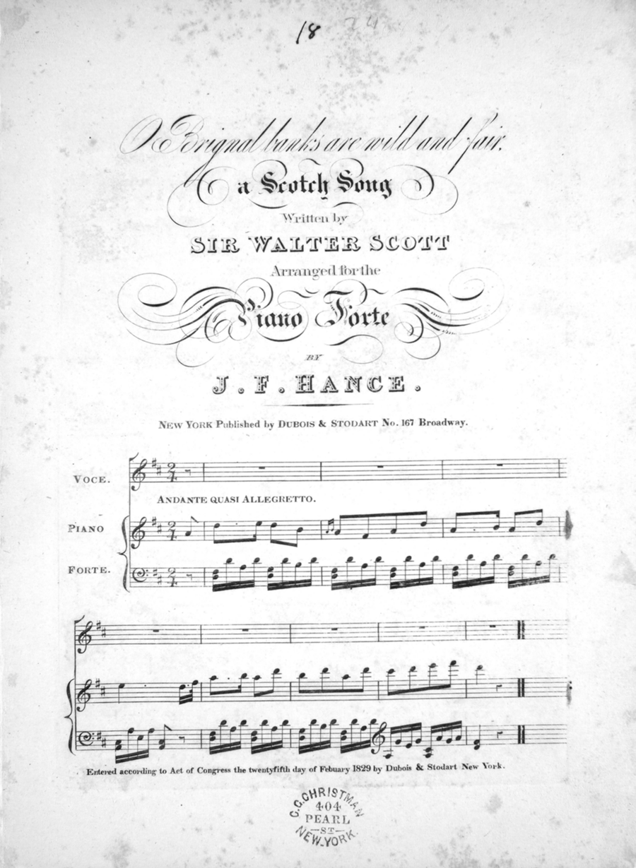 O Brignal Banks Are Wild And Fair. A Scotch Song