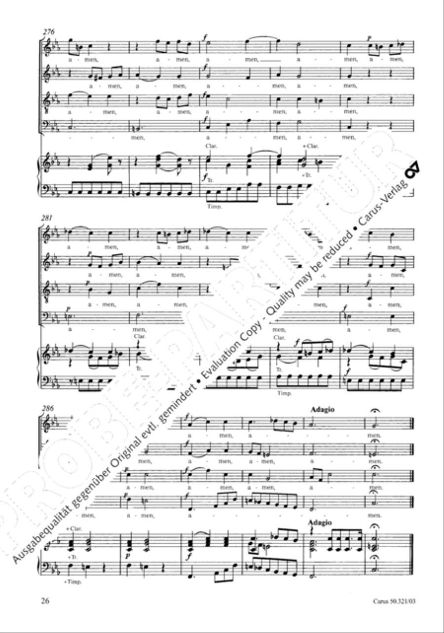 Requiem in C minor 4-Part scores gallery preview page 33