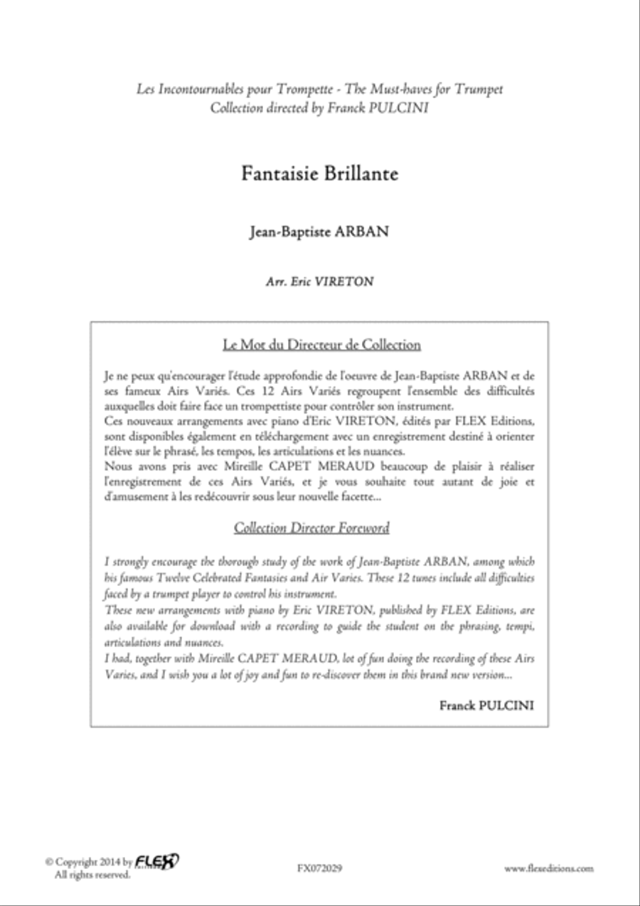 Fantaisie Brillante Fantaisie Brillante Cornet scores gallery preview page 2