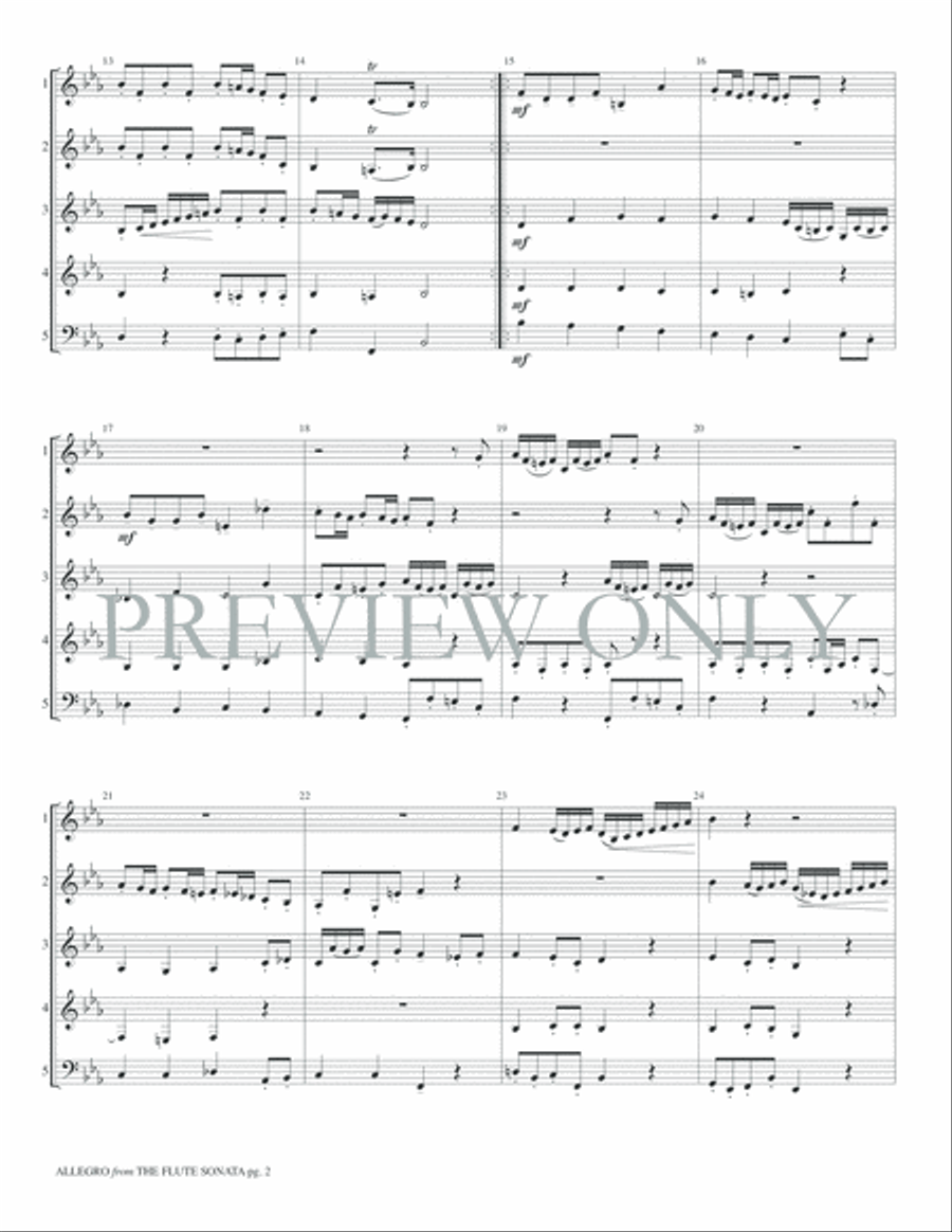 Allegro Woodwind Quartet scores gallery preview page 4