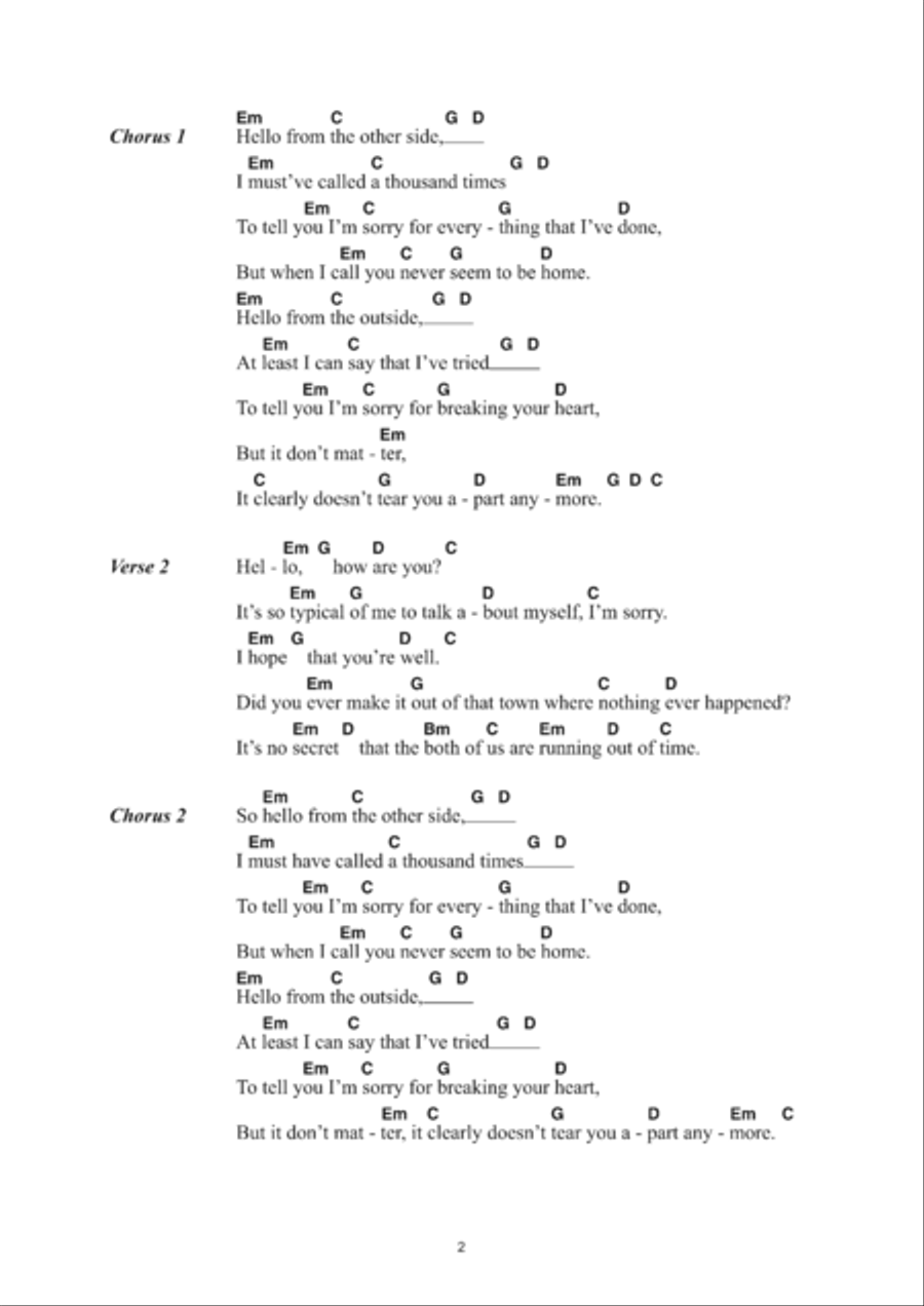 Hello Hello Acoustic Guitar scores gallery preview page 2