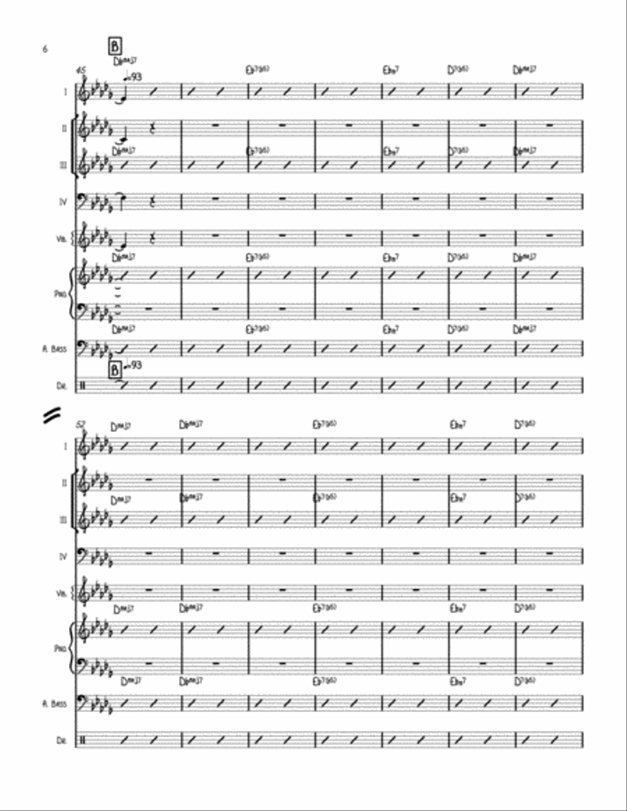 The Girl From Ipanema (garôta De Ipanema) Large Ensemble scores gallery preview page 6