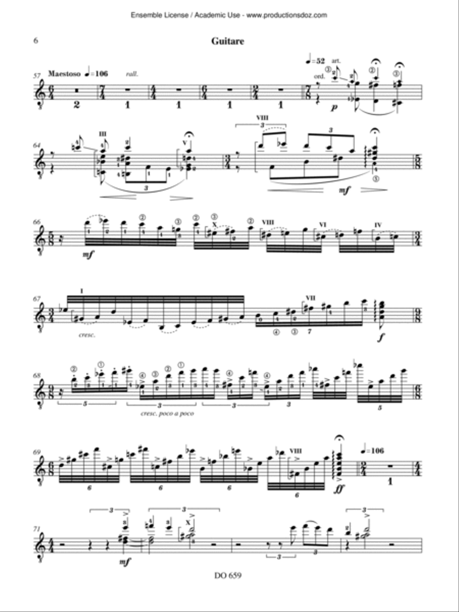 Kaleidoscope - Concerto (partie guitare) Orchestra scores gallery preview page 6