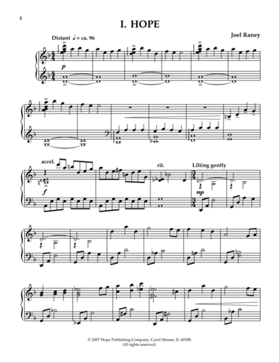 A Triptych for Christmas Piano Solo scores gallery preview page 2