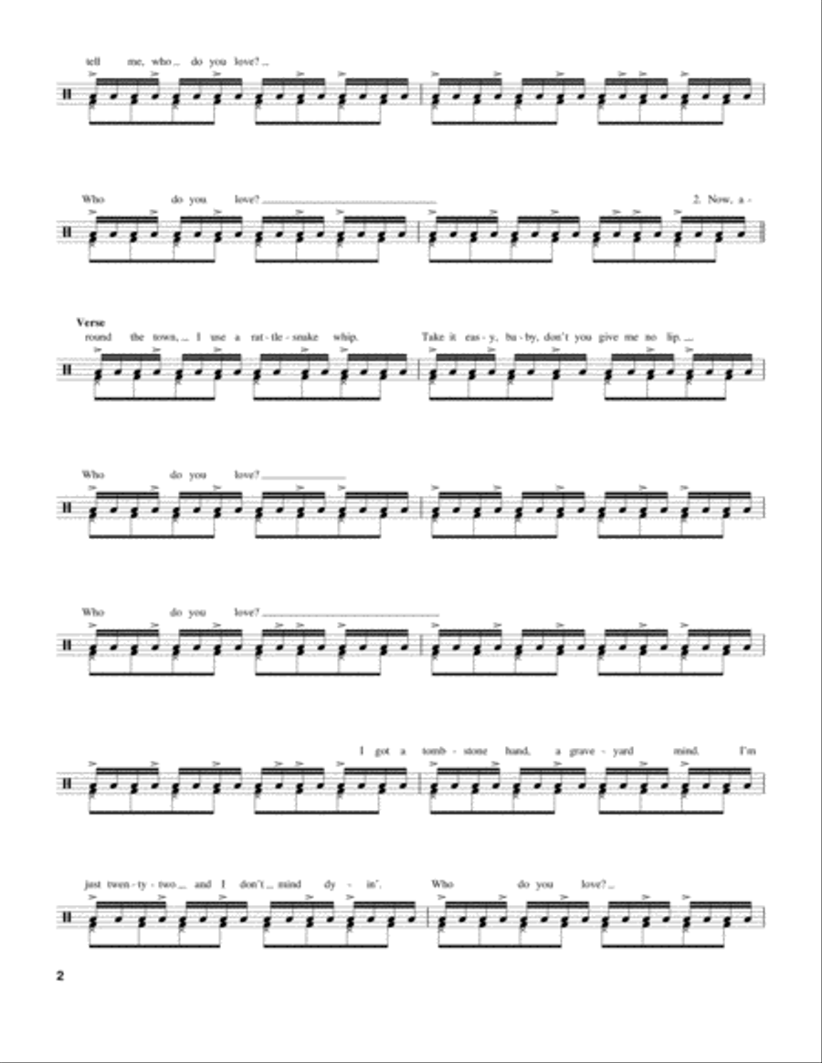 Who Do You Love Drum Set scores gallery preview page 2